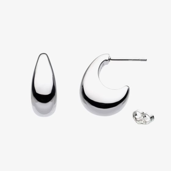 Kit Heath Coast Pebble Smooth Grande Semi Hoop Earrings 40153RP