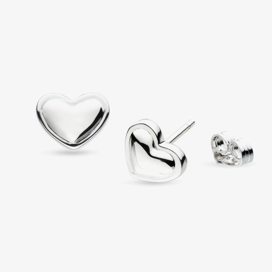 Kit Heath Love Silver Heart Stud Earrings 40532RP