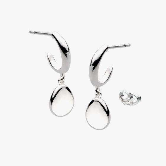 Kit Heath Coast Pebbles Semi Hoop Stud Drop Earrings 60187RP