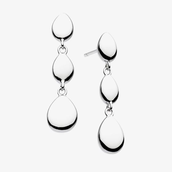 Kit Heath Coast Pebbles Triple Linking Pebbles Drop Earrings 60189RP