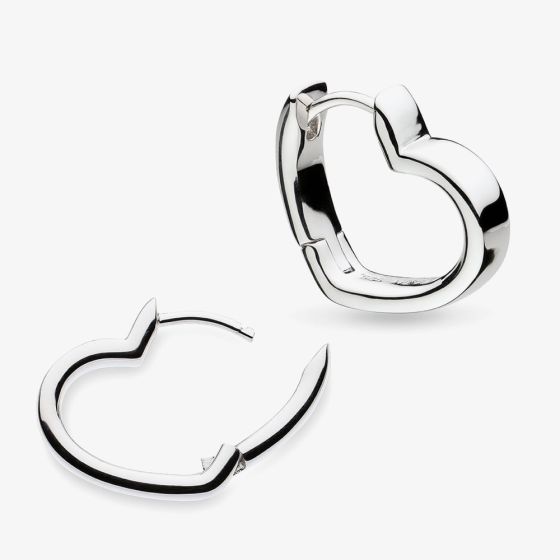 Kit Heath Love Silver Heart Hoop Earrings 60534RP