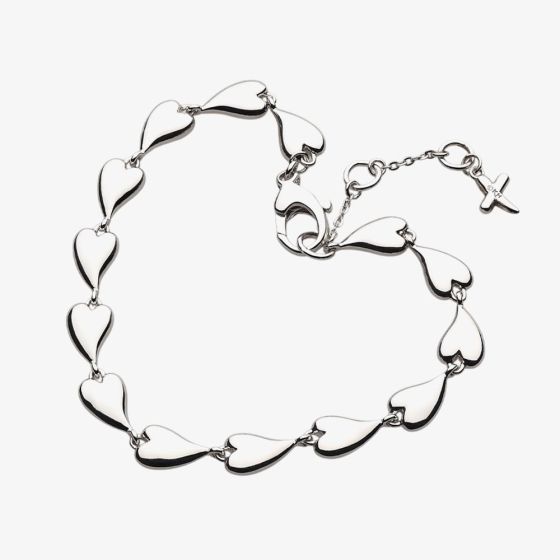 Kit Heath Desire Kiss Linking Hearts 7.5 Inch Bracelet 70LK