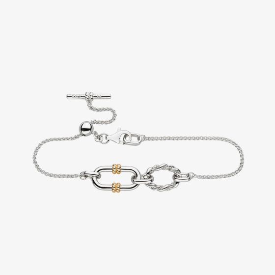 Kit Heath Marina Rope Link Duo Golden 7 Inch Slider Bracelet 71096GRP