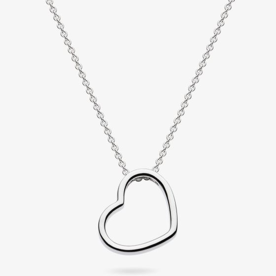 Kit Heath Love Silver Heart Outline Necklace 90533RP