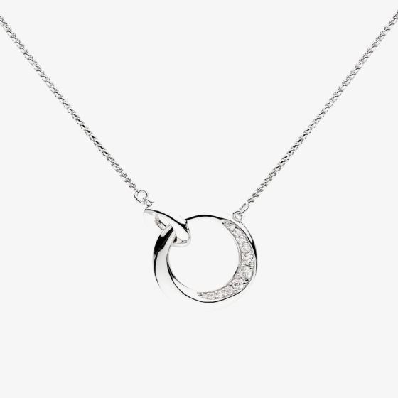 Kit Heath Bevel Cirque Link Pavé 18 Inch Necklace 9153CZ
