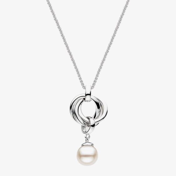 Kit Heath Bevel Trilogy Pearl Link 18 Inch Necklace 9160FP