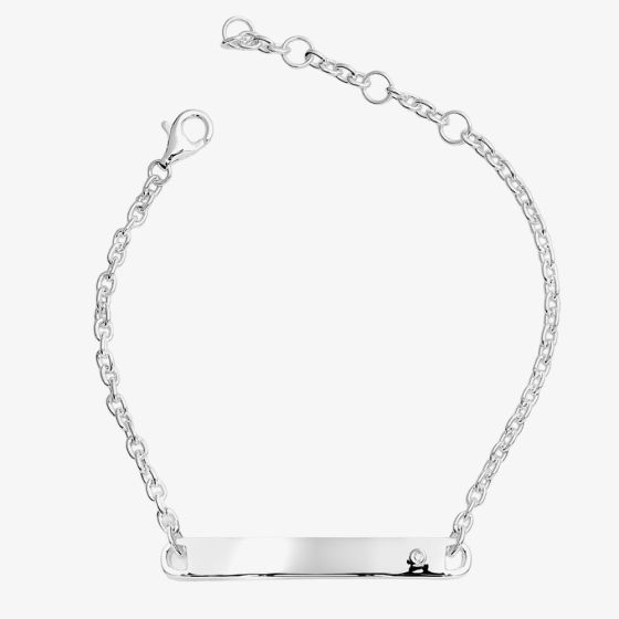 Little Star Vesper Silver Diamond ID Bracelet LSB0630