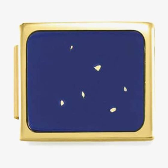 Nomination Glam Golden Blue Square Charm 230503/06