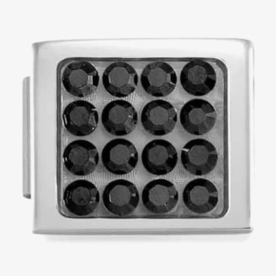 Nomination Glam Black Pave Square Charm 230601/10