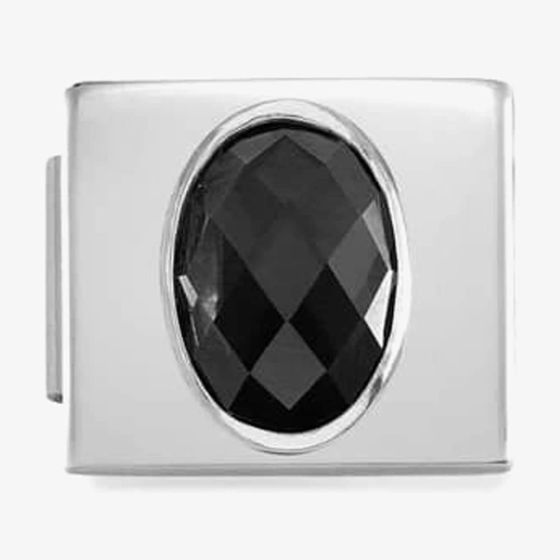 Nomination Glam Oval Black Cubic Zirconia Charm 230602/10