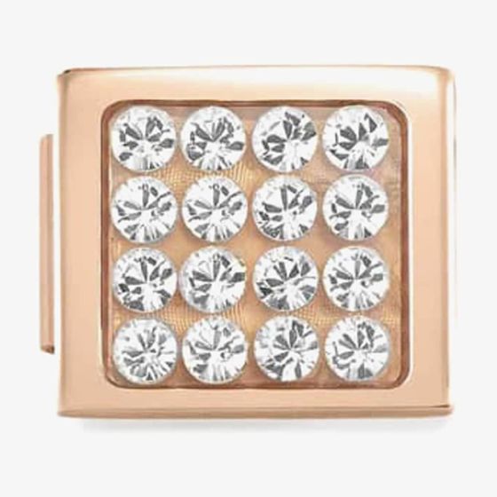 Nomination Glam Rose White Pave Charm 230603/01