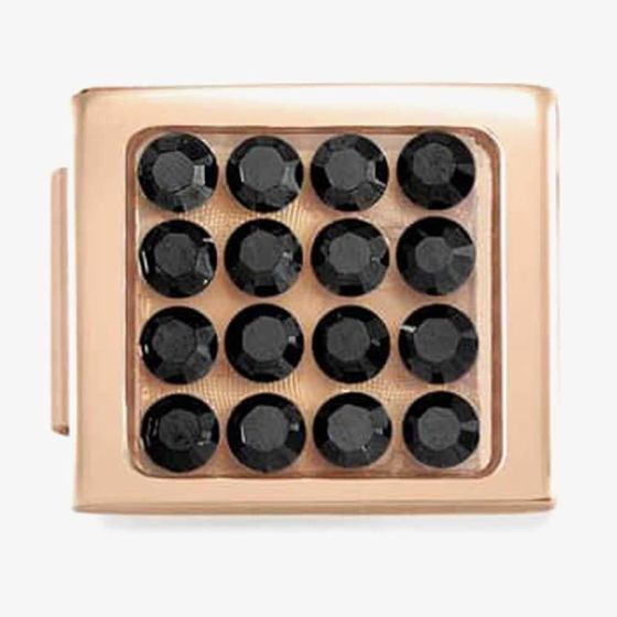 Nomination Glam Rose Black Pave Charm 230603/10