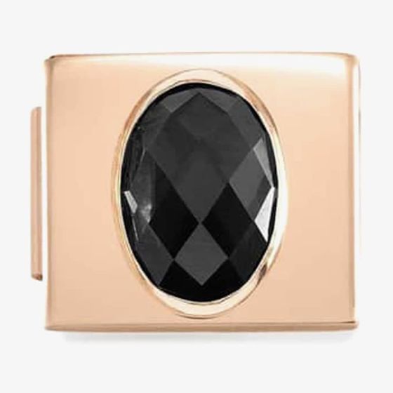 Nomination Glam Rose Oval Black Cubic Zirconia Charm 230604/10