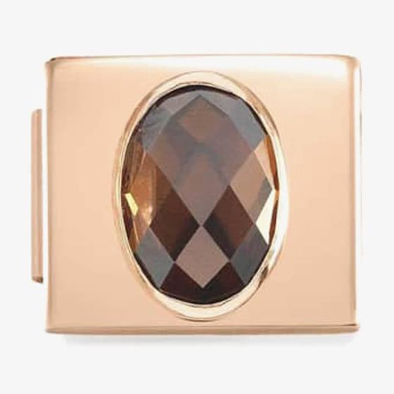 Nomination Glam Rose Oval Champagne Cubic Zirconia Charm 230604/15