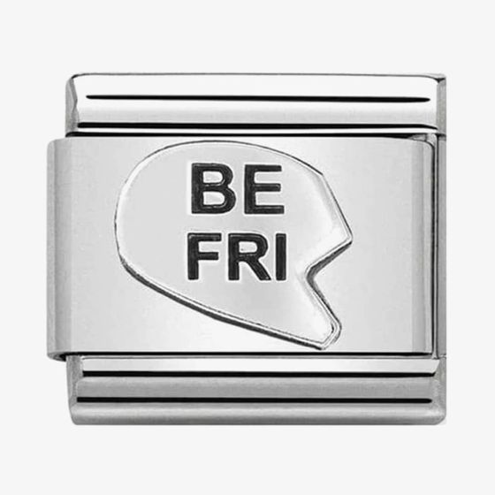 Nomination CLASSIC Silvershine BE-FRI (Best Friend) Heart Charm 330101/42