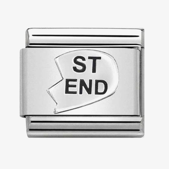 Nomination CLASSIC Silvershine ST-END (Best friend) Heart Charm 330101/43