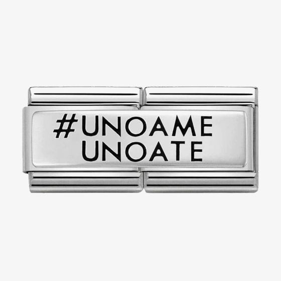 Nomination CLASSIC Silvershine Double Link #Uno A Me Uno Ate Charm 330710/26