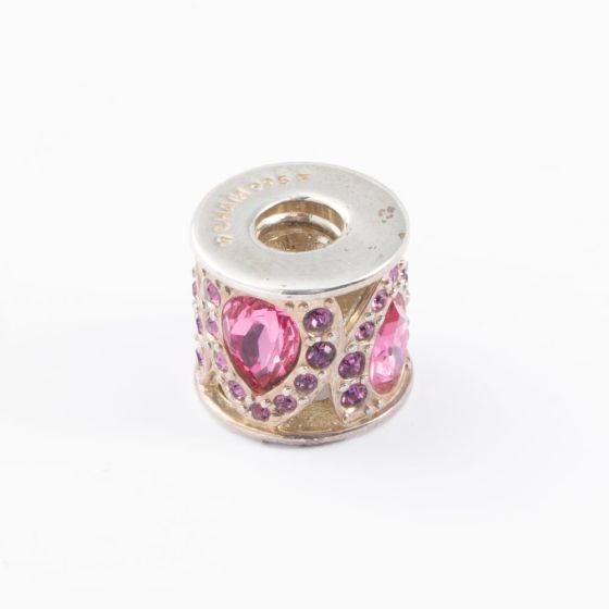 Chamilia Sterling Silver Pink & Purple Crystal Bead Charm 2083-0452