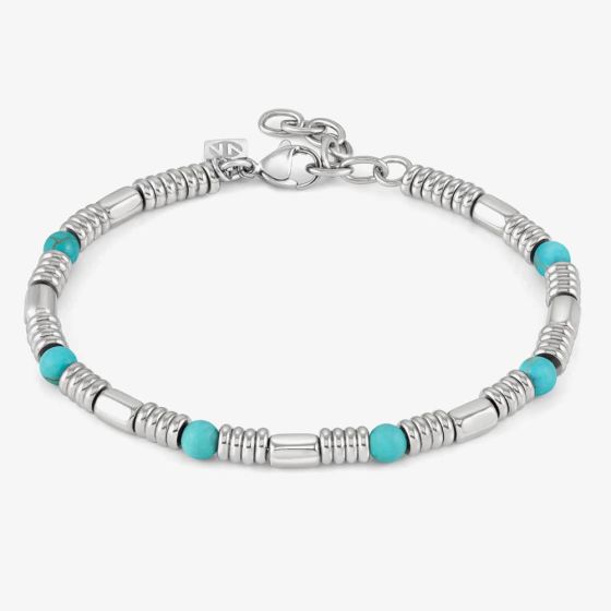 Nomination InstinctStyle Stainless Steel & Turquoise Beaded Bracelet 027929/003