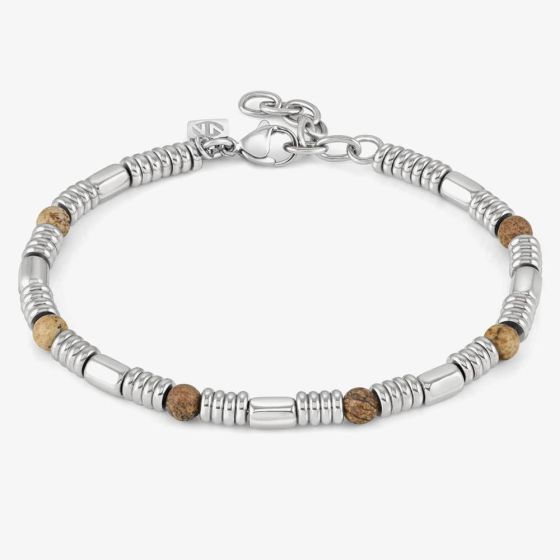 Nomination InstinctStyle Stainless Steel & Tiger Eye Beaded Bracelet 027929/041
