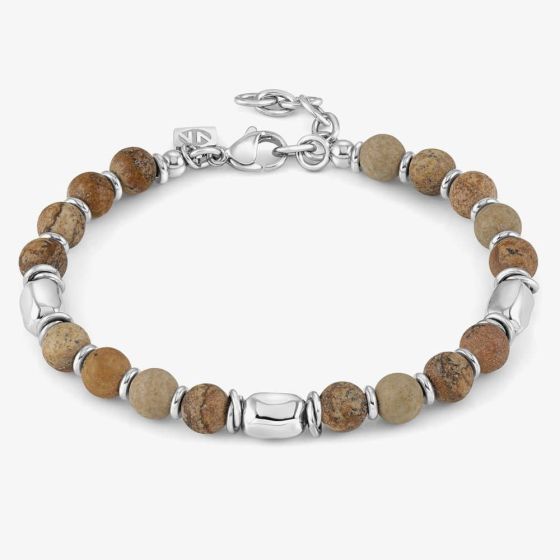 Nomination InstinctStyle Brown Paesina Stone Beaded Bracelet 027930/088