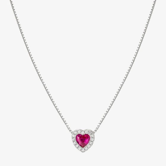 Nomination All My Love Sterling Silver Red Heart Necklace 240302/006