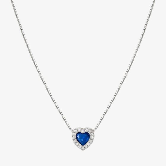 Nomination All My Love Sterling Silver Blue Heart Necklace 240302/012