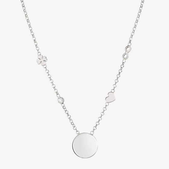 Nomination Messaggi D'Amore Engravable Round Disc Mixed Symbols Necklace 241211/016