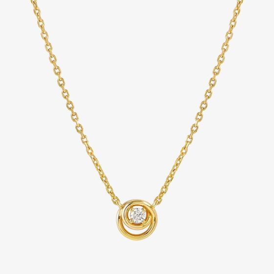 Nomination Cosmic Love Gold Plated Cubic Zirconia Circle Pendant Necklace 241706/054