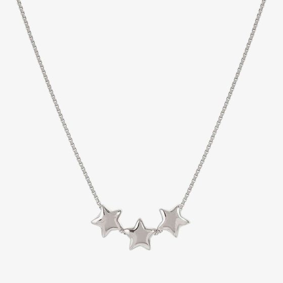 Nomination Armonica White Rhodium Three Small Star Pendant Necklace 241305/007