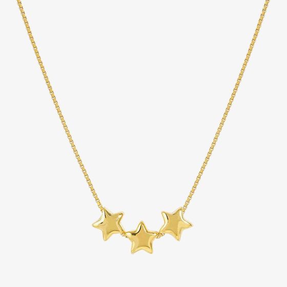 Nomination Armonica Gold Plated Three Small Star Pendant Necklace 241305/009