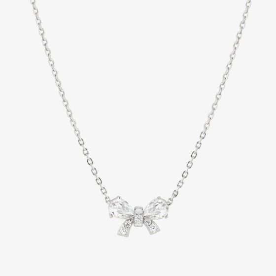 Nomination Shine Me Up Silver Cubic Zirconia Bow Necklace 241902/008