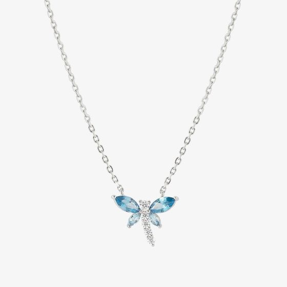 Nomination Shine Me Up Blue & White Cubic Zirconia Dragonfly Necklace 241902/011