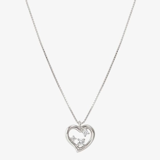 Nomination Dream Beats Silver Heart Cubic Zirconia Pendant Necklace 242602/004