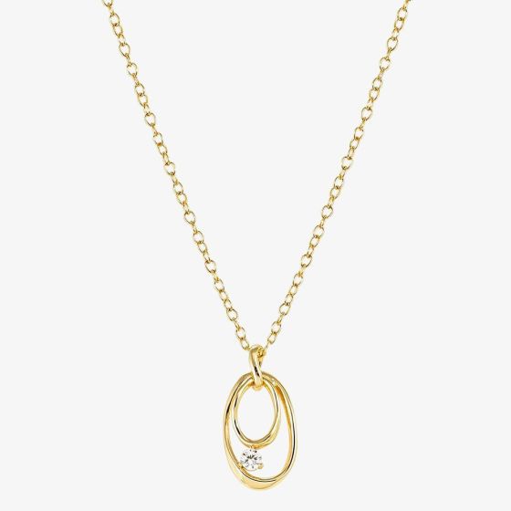 Nomination My Rebel Art Gold Tone Double Oval Pendant Necklace 242806/055