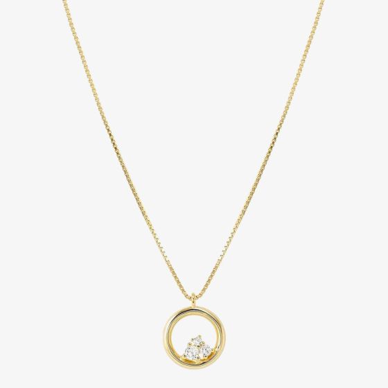 Nomination Dream Beats Gold Tone Circle Pendant Necklace 242602/044