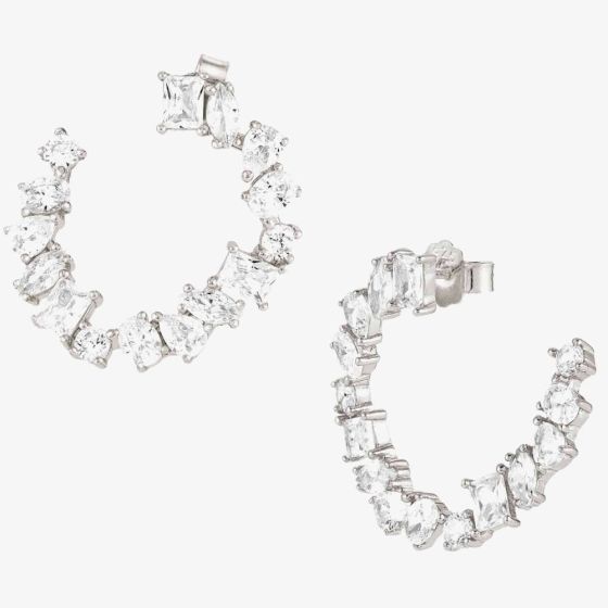 Nomination Colour Wave Sterling Silver Hoop Earrings 149803/008