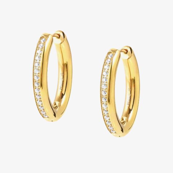 Nomination Affinity Gold Plated Hoop Earrings 028607/012