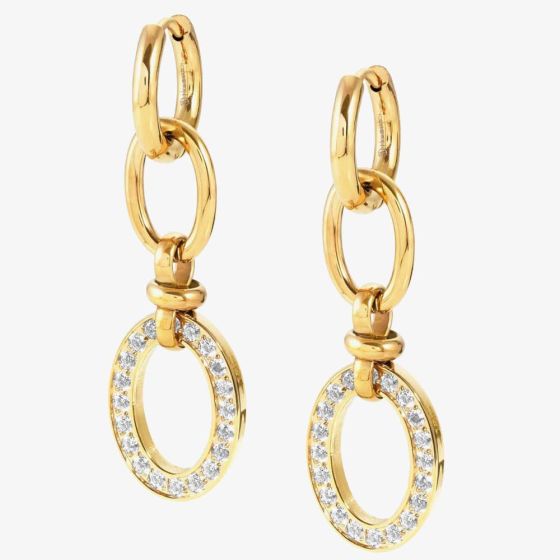 Nomination Affinity Gold Plated Link Dropper Earrings 028608/012