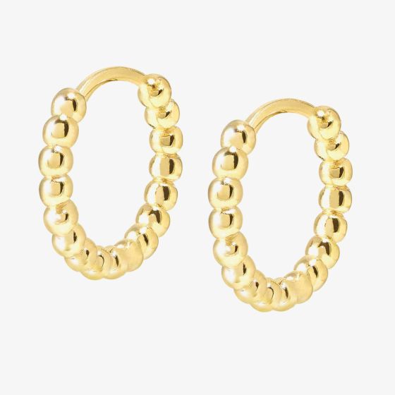 Nomination Lovecloud Gold Tone Plated Dotted Circle Hoop Earrings 240505/012