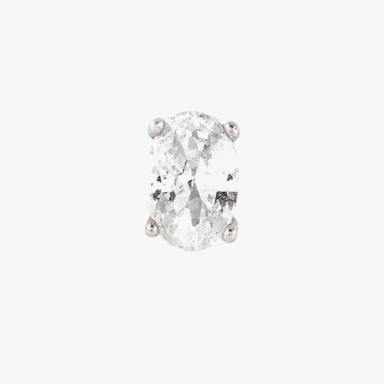 Nomination Colour Wave White Oval Shaped Single Stud Earring 149804/008 02