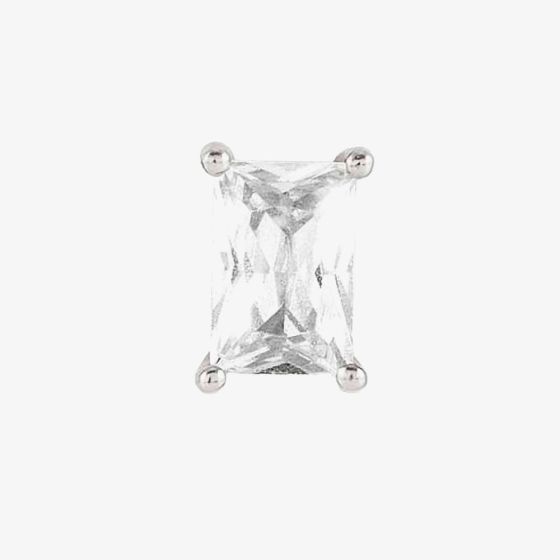 Nomination Colour Wave White Rectangular Shaped Single Stud Earring 149804/008 05