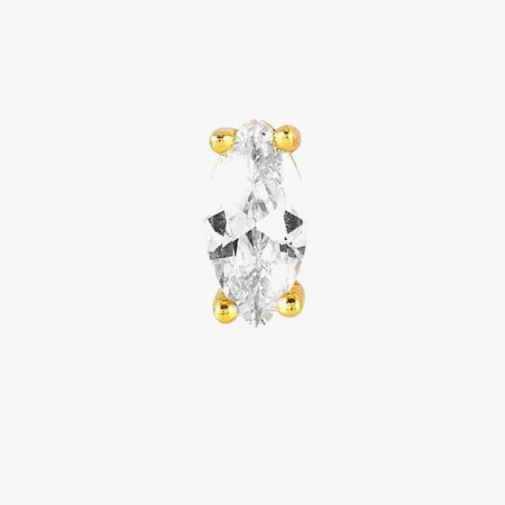 Nomination Colour Wave Gold Plated Marquise Shaped Single Stud Earring 149804/014 04