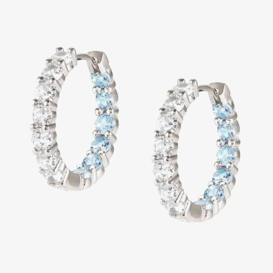 Nomination CHICH&CHARM Joyful White & Blue Huggie Hoop Earrings 148636/019