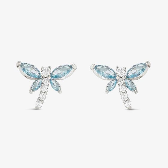 Nomination Shine Me Up Blue & White Cubic Zirconia Dragonfly Stud Earrings 241903/011