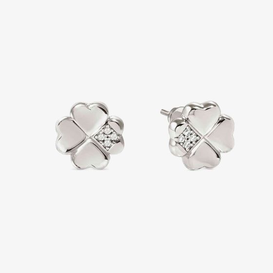 Nomination Petit Sparkle Silver Clover Stud Earrings 242304/001
