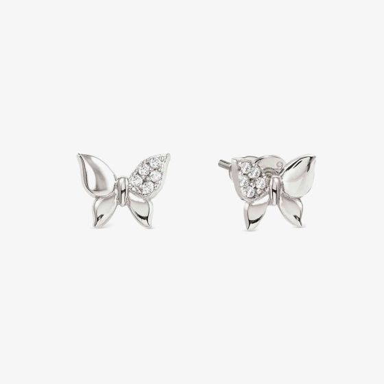 Nomination Petit Sparkle Silver Butterfly Stud Earrings 242304/040