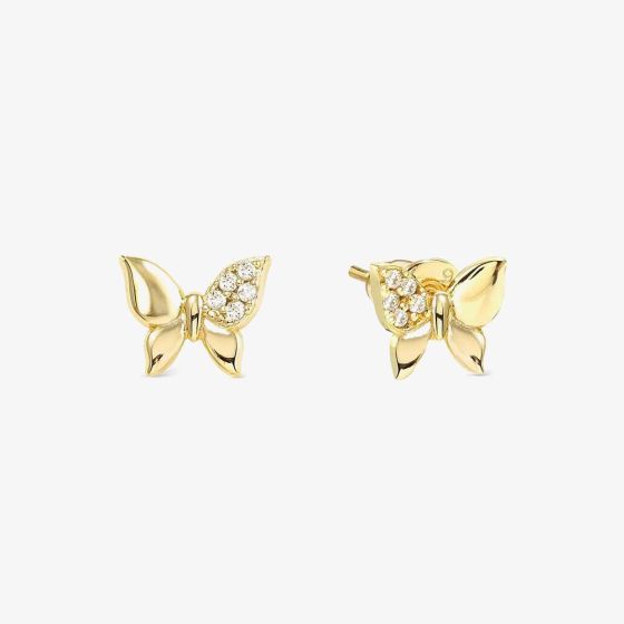 Nomination Petit Sparkle Gold Butterfly Stud Earrings 242304/042