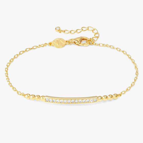 Nomination Lovecloud Gold Tone Plated Stone Set Bar Bracelet 240503/012