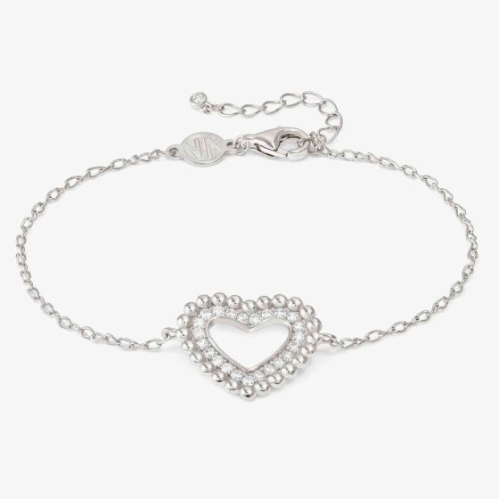 Nomination Lovecloud Sterling Silver Stone Set Heart Bracelet 240502/009